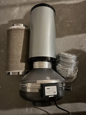 IPower 6 Inch Inline Duct Ventilation Fan With Filter And Silencer Package • £75.51