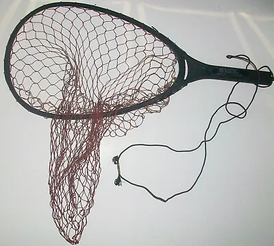 Vintage RARE Trout Hand Dip Net Brown Fiberglass Handle • $27.99