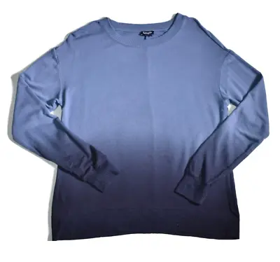 $12.95 • Buy Splendid Women's Small Ombre Long Sleeve Sweatshirt Top Blue Dip Dye Slouchy