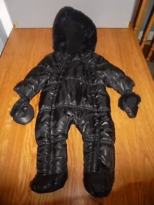 Baby K By Myleene Klass Black Pram/Snowsuit 3-6 Mths - Excellent Condition! • £17