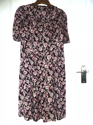 TARA JARMON 100% Silk Dress UK 10-small 12 • £13.50