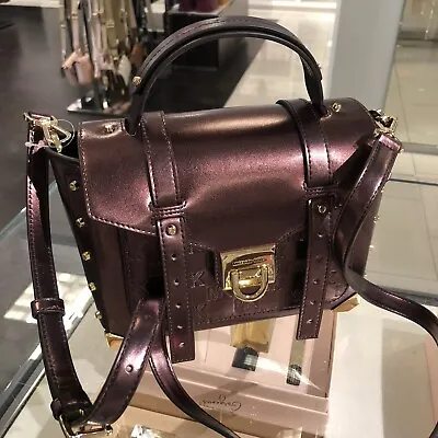 MICHAEL KORS MANHATTAN MEDIUM SCHOOL SATCHEL SHOULDER CROSSBODY BAG Bordeaux • $159