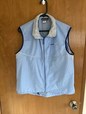 Patagonia Vest Mens Medium Blue Windbreaker Full Zip Lightweight Running Hiking • $25