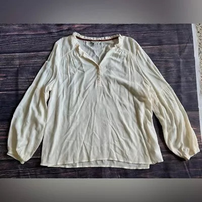 Frye And Co. Coconut Sugar Peasant Top- Large NWT • £28.39