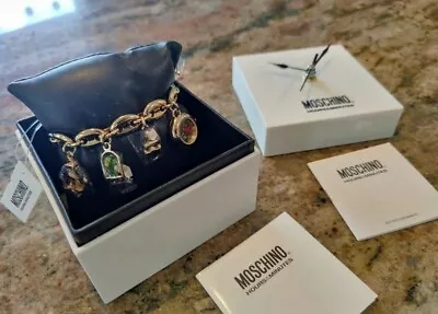 Moschino 'Hours & Minutes' Charm Bracelet. NIB • $225