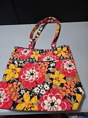 Vera Bradley Toggle Tote Shoulder Bag Retired BITTERSWEET Floral Quilted Cotton • $17.99