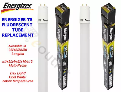 Energizer T8 Tube Light LED 30w = 70W Watt Fluorescent Replacement 2 4 5 6 Foot • £11.99