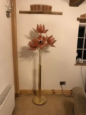 £150 • Buy Vintage Floor Standing Lotus Flower Lamp 