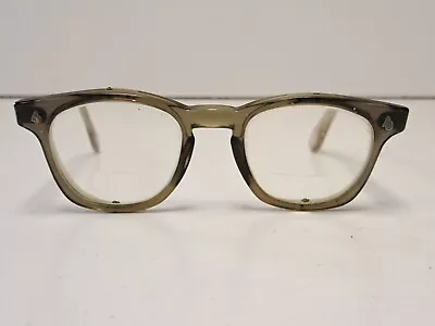 American Optical Flexi-Fit 6M Z87 Safety Glasses Gray Horn Rimmed AO Vintage • $79.99