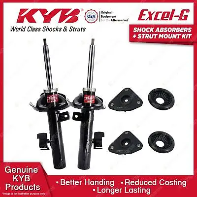 2 Front KYB Shock Absorbers + Strut Top Mount Kit For Mazda Mazda 3 BK BL 04-14 • $441.70