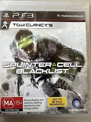 Tom Clancy's Splinter Cell Blacklist PS3 Playstation 3 - Game + Manual • $14.95