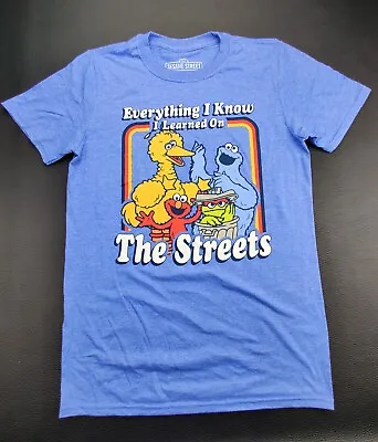 Sesame Street Adult Small Blue Cookie Monster Elmo Cartoon Crew Neck T-Shirt  • $9.99