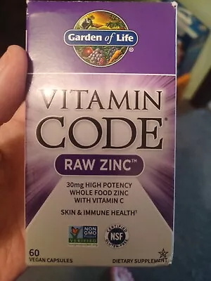 Garden Of Life Vitamin Code Raw Zinc 60 Veggie Caps High Potency With Vitamin C • $6.99