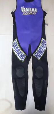 Vintage YAMAHA TEAM RACING Wetsuit Medium Jet Ski Race Knee Pads - Inseam 30 • $46.75