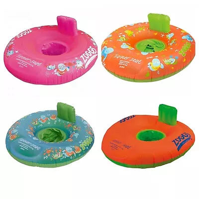 Zoggs Trainer Seat Baby Swimming Swim Float Green Orange 3-12 12-18 Months • £14.97