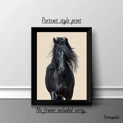 Horse  A4 Print Poster Picture Wall Art Home Decor Unframed New Gift Animals • £3.99
