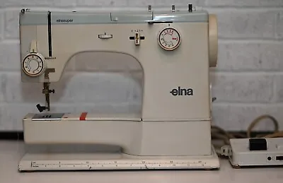 Elna Super 62c Sewing Machine Elnasuper Tavaro With Pedal And Case • $235