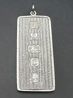 Vintage Sterling Silver Ingot Pendant 1977 Birmingham  • $44.20