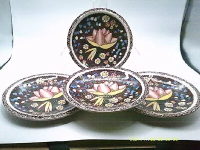 Vernon Kilns Lei Lani-Designed By Don Blanding-2 B&B Plates 2 Saucers-As Is • $15