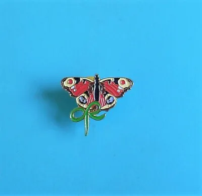 Rare Macmillan Peacock Butterfly Stud Pin Badge Cancer Charity • £5.99