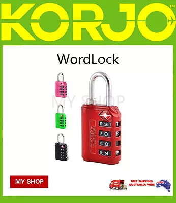 $24.95 • Buy Wordlock  TSA Word Combination Lock For World Travel, Luggage--4 COLOR AVAILABLE