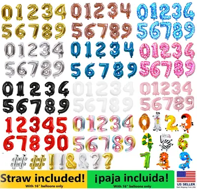 16” 40  Large Number Foil Balloon Mylar Celebration Party Birthday Wedding Baby • $2.49