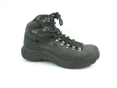 Merrell J131183C Black Leather Reflex II Mid Trekker Hiker Boots Men Sz 7 [A98] • $12