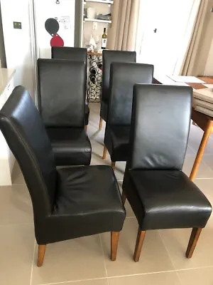 $150 • Buy 6 Dining Chairs Faux Leather Used