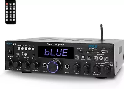 Pyle Wireless Bluetooth Home Stereo Amplifier - Multi-Channel 200 Watt Power Amp • $69.99