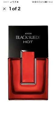 Avon Black Suede Hot Eau De Toilette Aftershave 75ml For Him Men's • £12