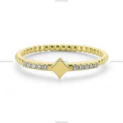 $367.40 • Buy Gift For Her 14ct Yellow Gold Diamond No Stone Valentines Day Band Birthday Ring