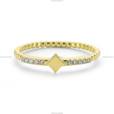 $367.40 • Buy Gift For Her 14ct Yellow Gold Diamond No Stone Valentines Day Band Birthday Ring