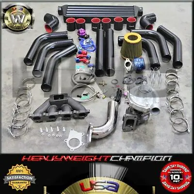 90-01 Acura Integra GS-R B18 Turbo Charger Kit T3/T4 Manifold+Intercooler+Bov • $723.50