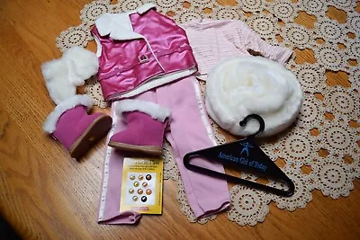 Vintage American Girl Ski Trip Outfit(GWOF) Vest Pants Shirt Hat Mittens Boots • $59.99