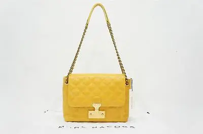 MARC JACOBS BAROQUE LARGE SINGLE YELLOW LEATHER SHOULDER BAG $895 NWT Sold Out • $499.99