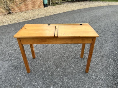 £15 • Buy Vintage Wooden School Desk (Double) Pine In Great Condition
