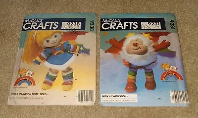 1983 Vintage McCall's Crafts Rainbow Brite & Twink Doll Patterns Cut & Uncut • $16.95