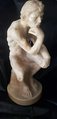Vintage A. Santini Resin/Alabaster The Thinker Classic Sculpture Figure • $20