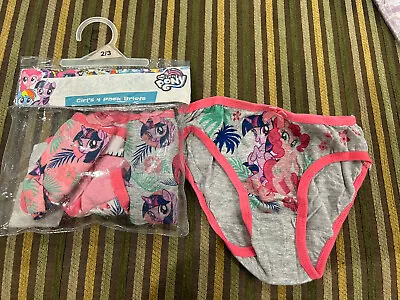 My Little Pony Girls 4 Pack  Briefs Sz 2-3 Acc677 • $14.14