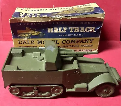 RARE IN BOX Vintage 1940's Dale Model Military Vehicle Half Track Truck  REDUCED • $55.79