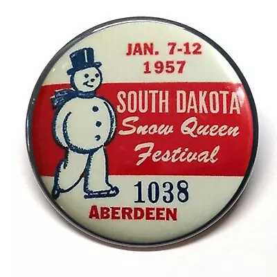 Aberdeen South Dakota Snow Queen Festival Advertising Pocket Mirror • $15