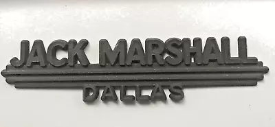 Vintage JACK MARSHALL Car Dealer Dealership Plastic Emblem  Dallas Texas • $16.99