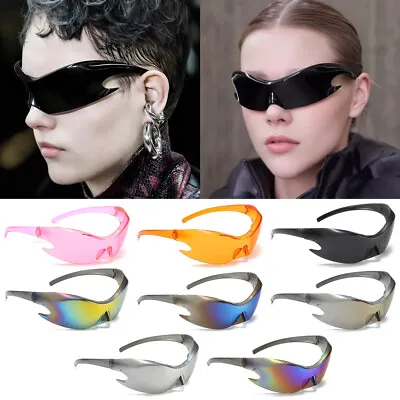 Rimless Steampunk Sunglasses Mens Women Fashion Designer Sports Shade Glasses • $7.99