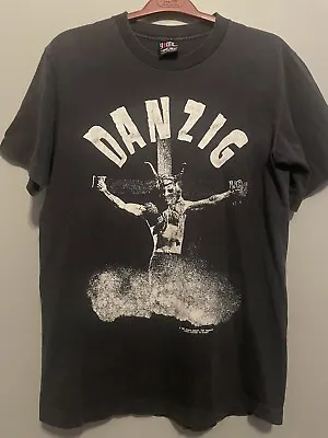 Vintage Danzig 1990 Shirt Sz L Mistfits Giant Thrall-demonsweatlive Horror(A92) • $449.99