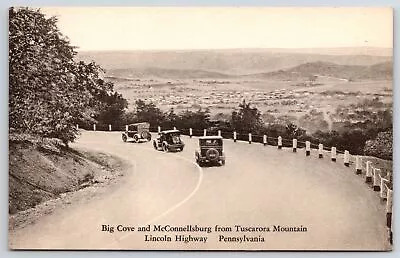 Big Cove & McConnellsburg Tuscarora Mtn. Lincoln Highway Pennsylvania Postcard • $9.89