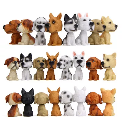 Bobblehead Puppy Nodding Dog Shake Head Toys Car Furnishing Dashboard Decor • £7.99