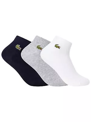 Lacoste Men's Sport 3 Pack Short Socks Multicoloured • £18.95