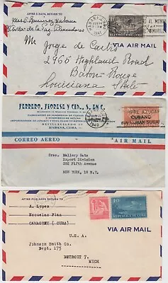 1941/1951 Commercial Covers HABANA-BATON ROUGE NEW YORK DETROIT With Slogan Cd • $2.51