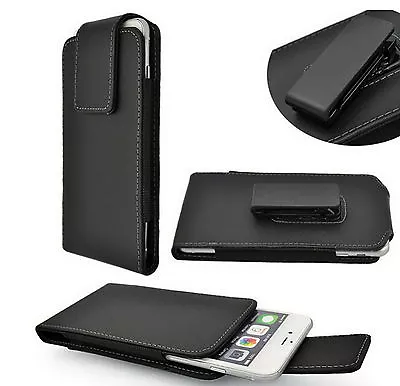 PU Leather Case Pouch  With Rotating Belt Clip For Samsung S7 S6 /Note 8 S8plus • £13.52