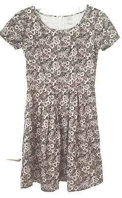 GAP Ladies Summer Beige/red Lined Printed Cotton Tea Dress UK 10 • £9.99